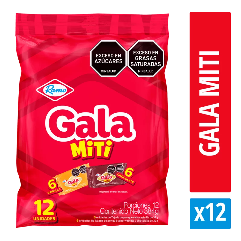 Ponqué Gala Ramo Miti 12 und x 384 g