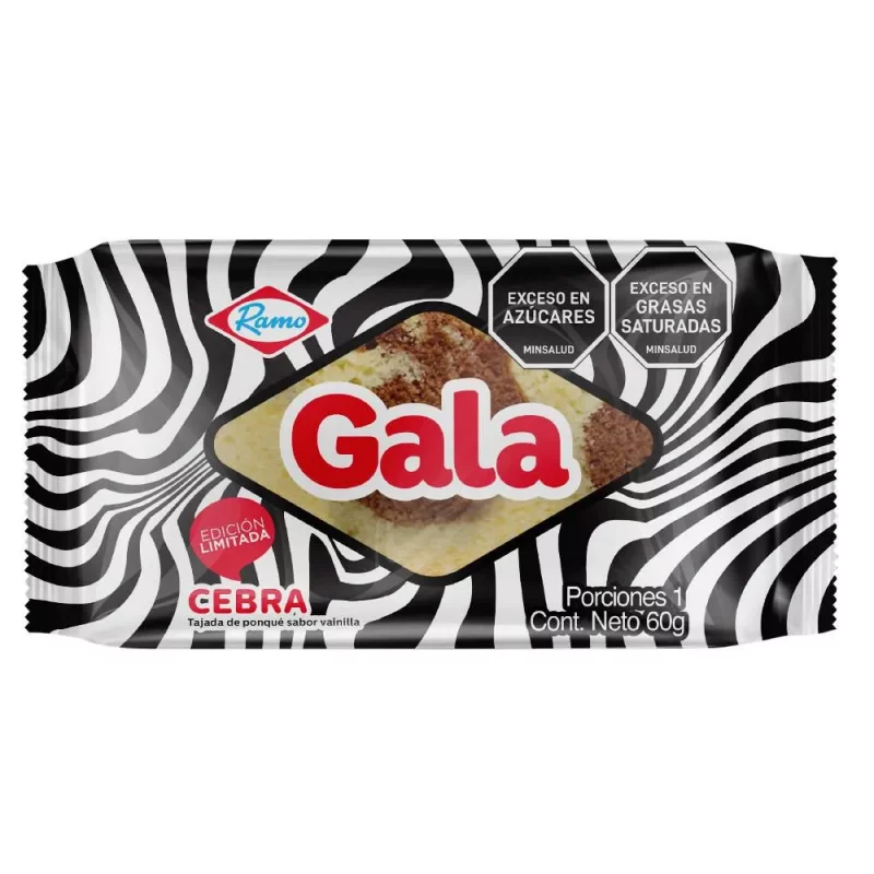 Ponqué Gala Ramo Tajada Cebra 60 g