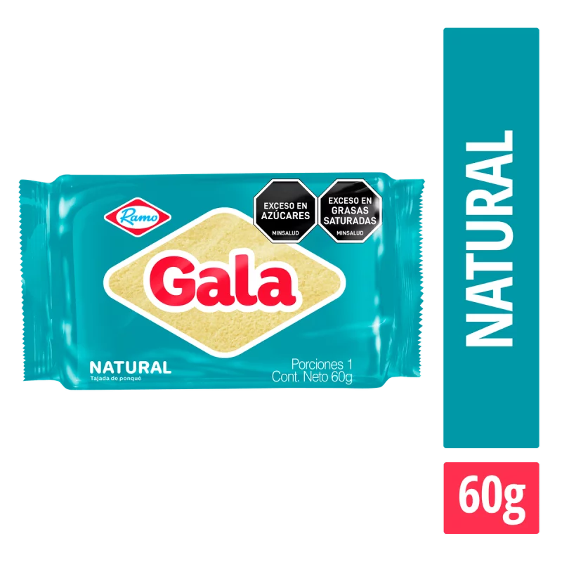 Ponqué Gala Ramo Tajada Natural 60 g