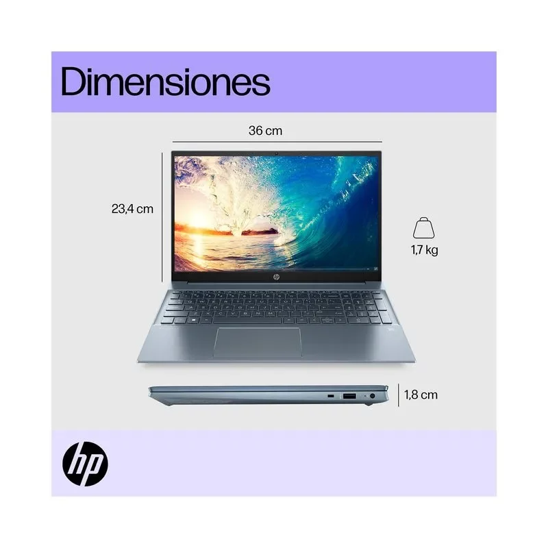 Portatil Hp Pavilion Ci5 512 GB 8 GB Ram 15.6 Pulgadas FHD W11 Blue
