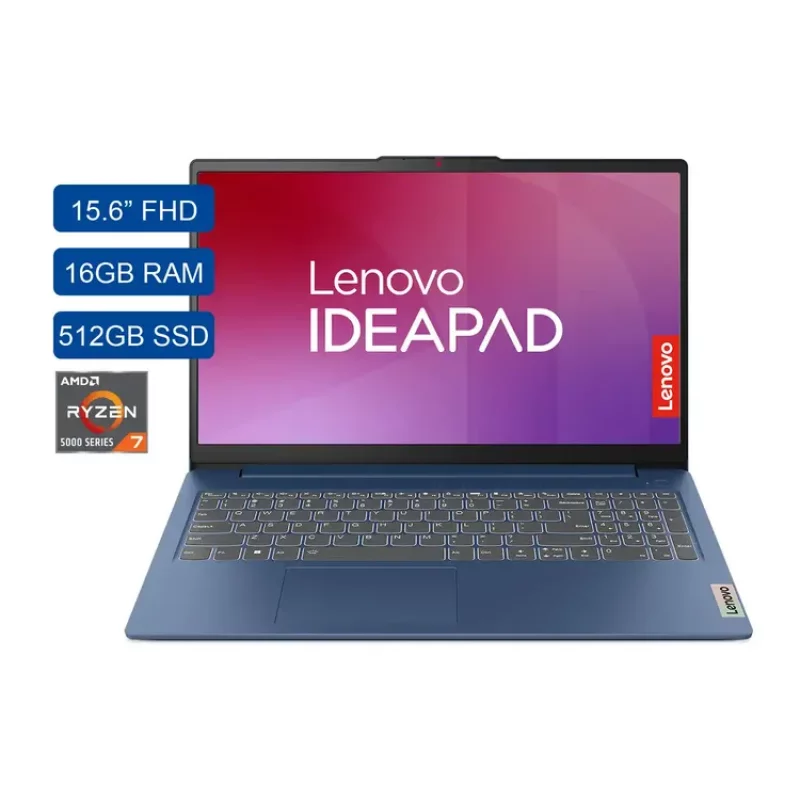 Portatil Lenovo Slim Ryz7 512GB 16GB 15.6 Pulgadas Azul