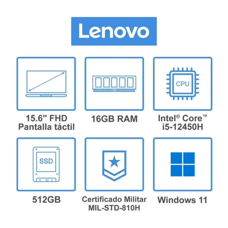 Portatil Lenovo Slm Ci5 512 GB 16 GB Ram 15.6 Pulgadas FHD Gris Touch