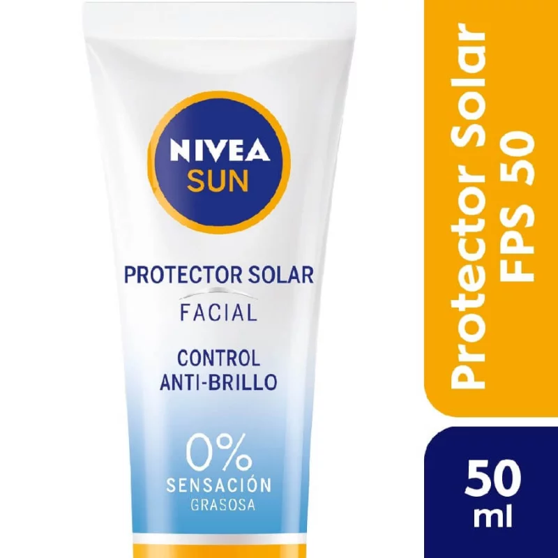 Protector Solar Nivea Sun Control Brillo Fps 50 Facial x 50 ml