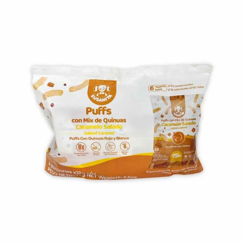 Puffs Susanita Mix De Quinuas Caramelo Salado 6 und x 72g