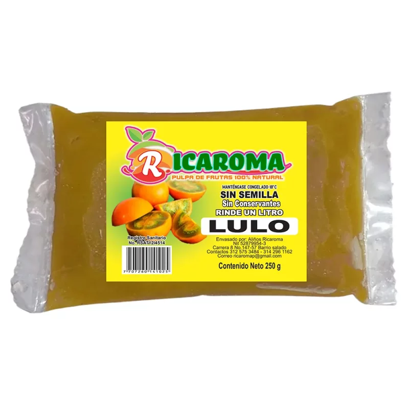 Pulpa Ricaroma x 250 g Lulo