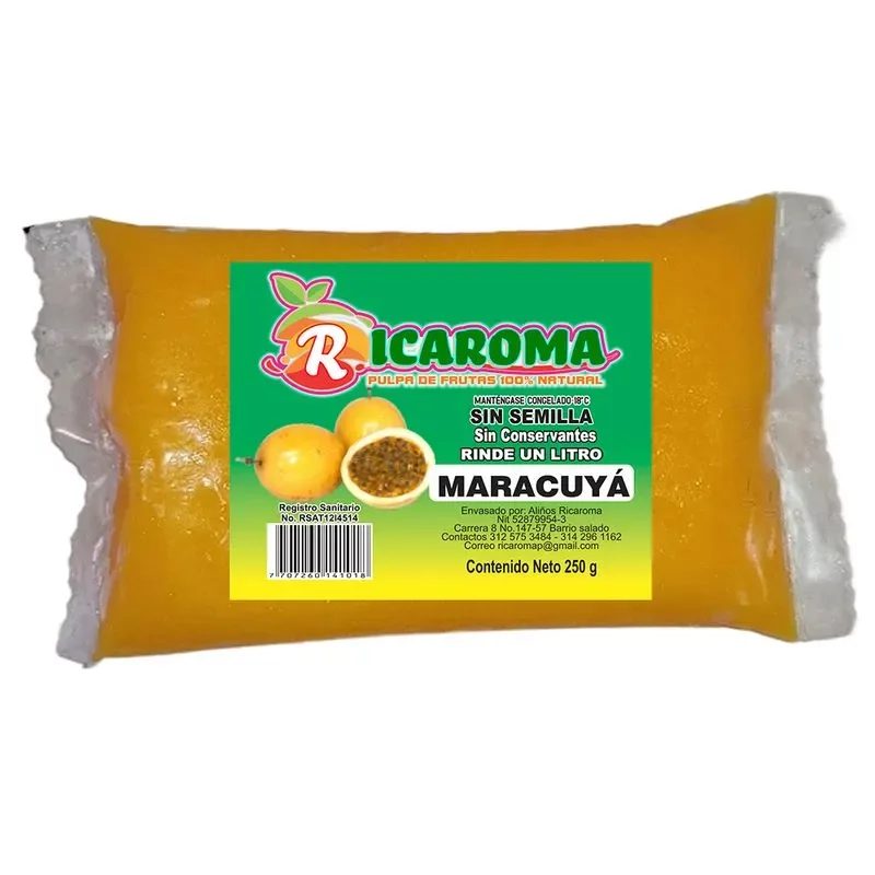 Pulpa Ricaroma x 250 g Maracuya