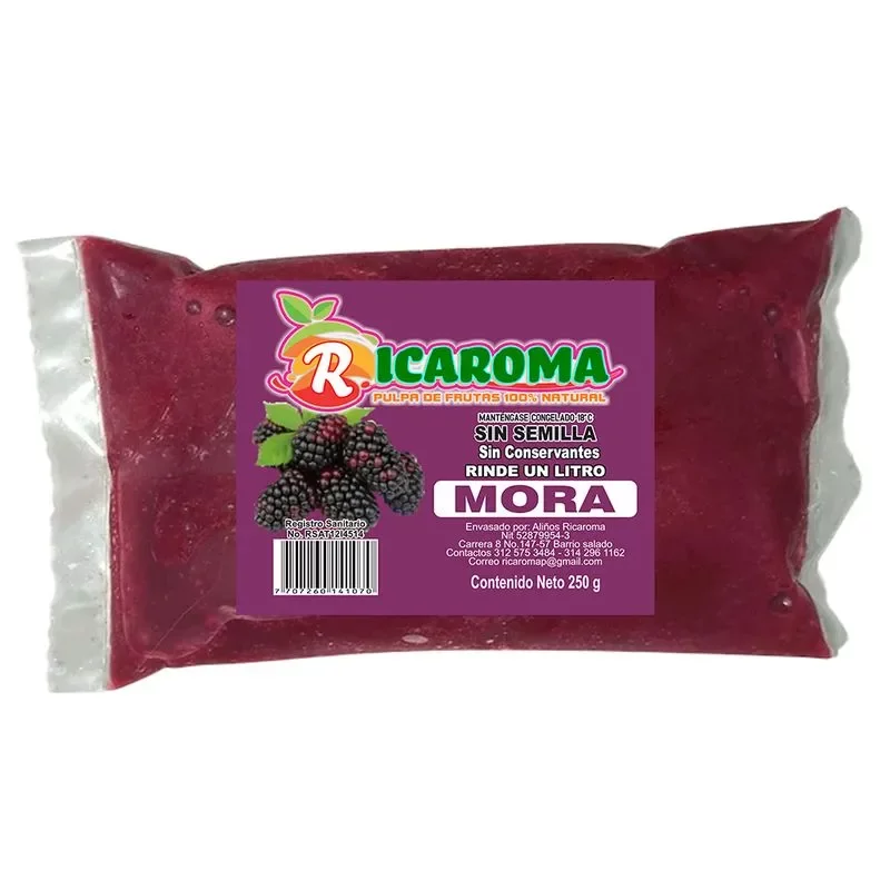 Pulpa Ricaroma x 250 g Mora