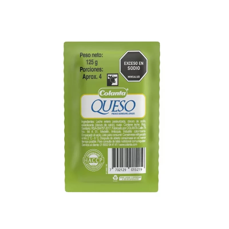 Queso Colanta Blanco x 125 g