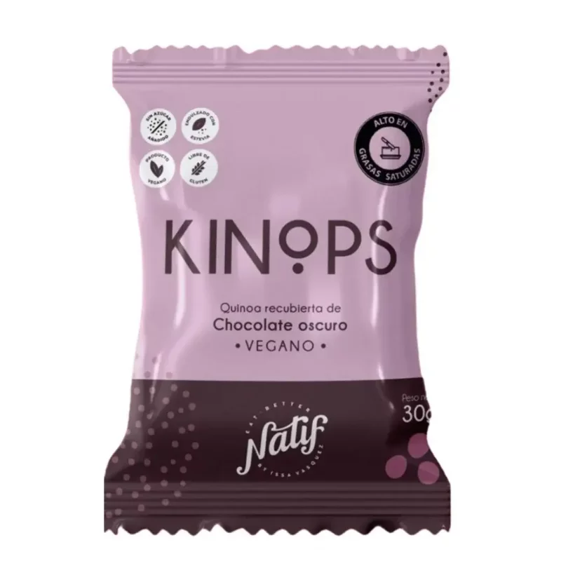 Quinua Kinops Cubierta Chocolate 60 % Oscuro x 30 g