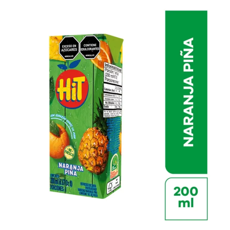 Refresco Hit Naranja Piña Uht 200 ml