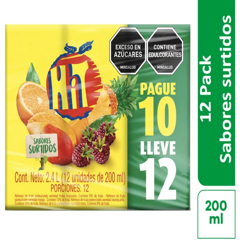 Refresco Hit Pague 10 Lleve 12 Surtido Uht 2000 ml