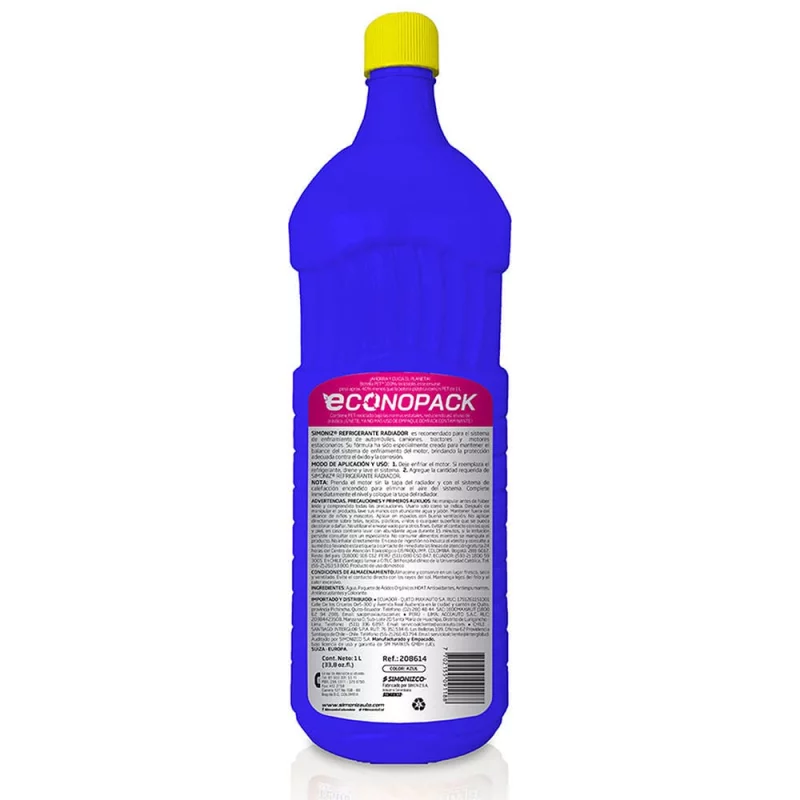 Refrigerante Radiador Simoniz Azul Econopack x 1000 ml