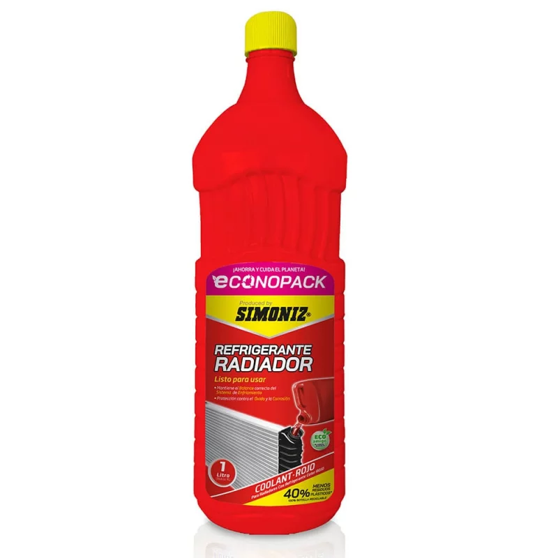 Refrigerante Radiador Simoniz Rojo Econopack x 1000 ml