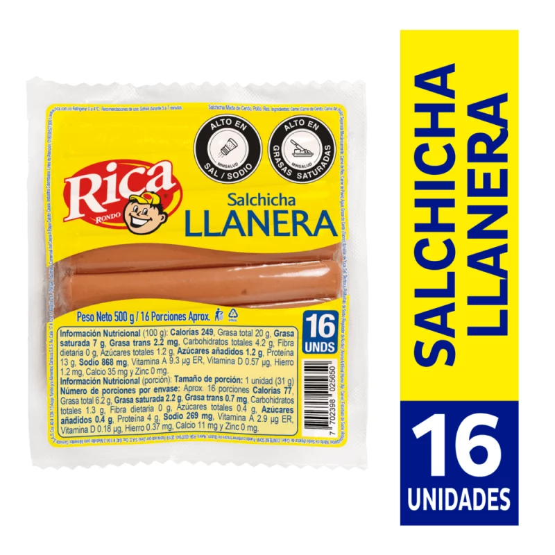 Salchicha Llanera Rica 500 g