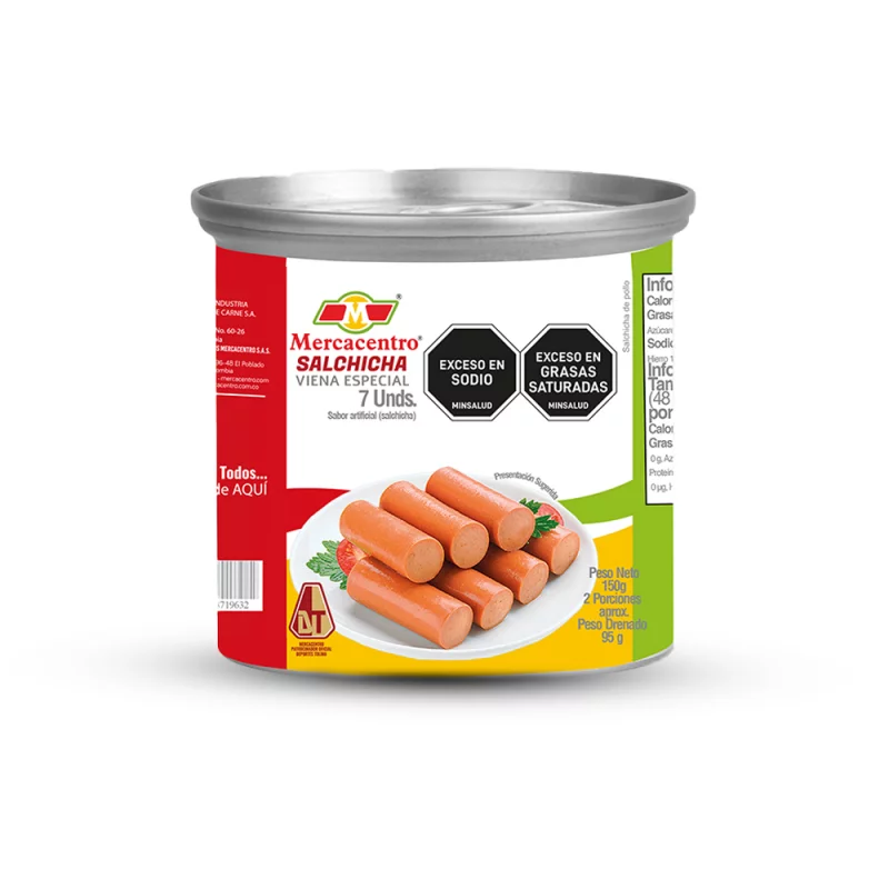Salchicha Mercacentro Viena Especial 150 g