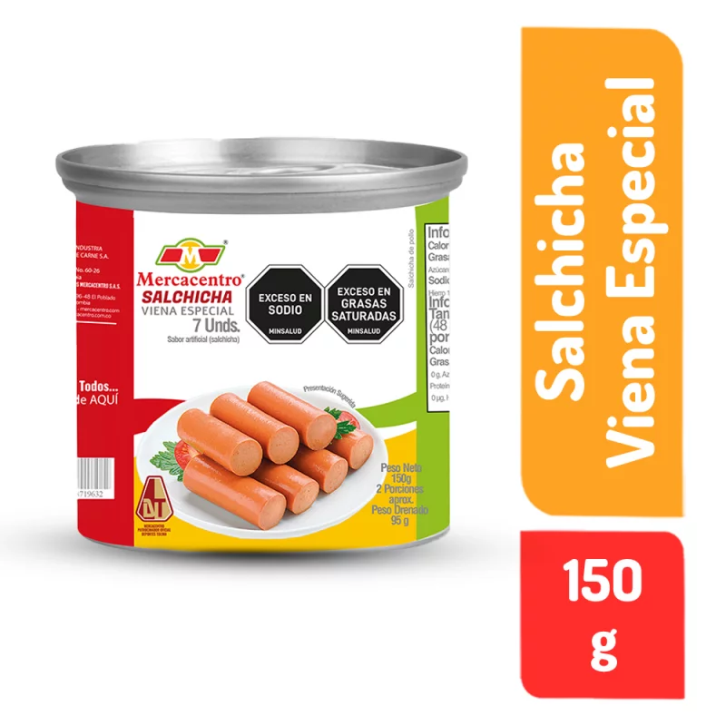 Salchicha Mercacentro Viena Especial 150 g