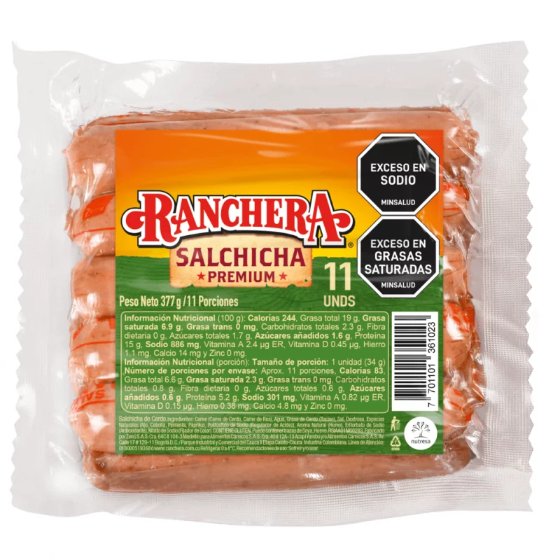 Salchicha Ranchera Zenú x 377 g