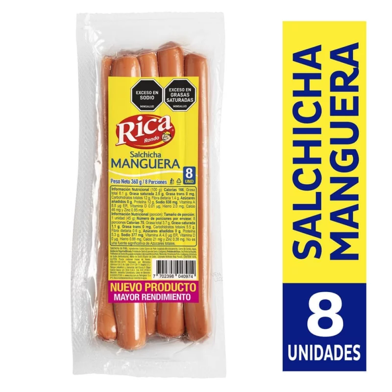 Salchicha Rica Manguera x 360 g