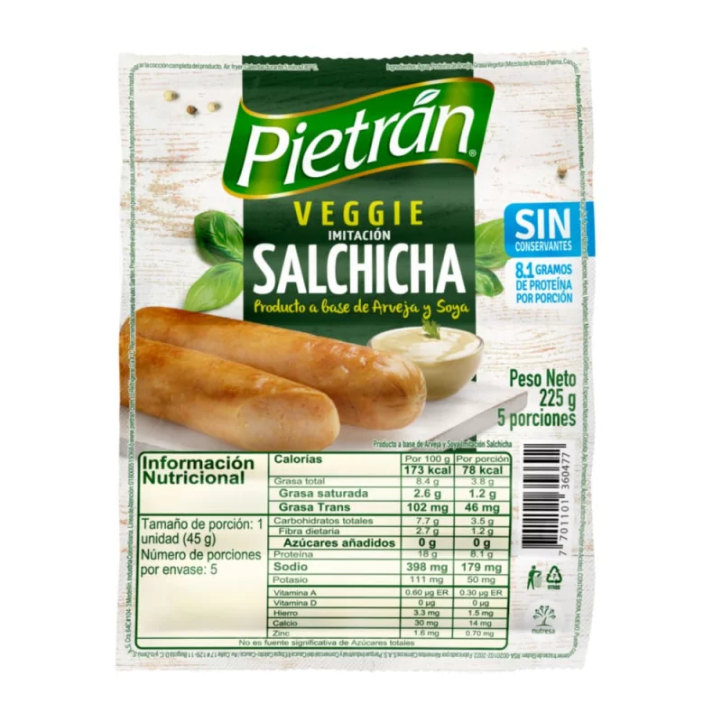 Salchicha Veggie Pietran 225 g