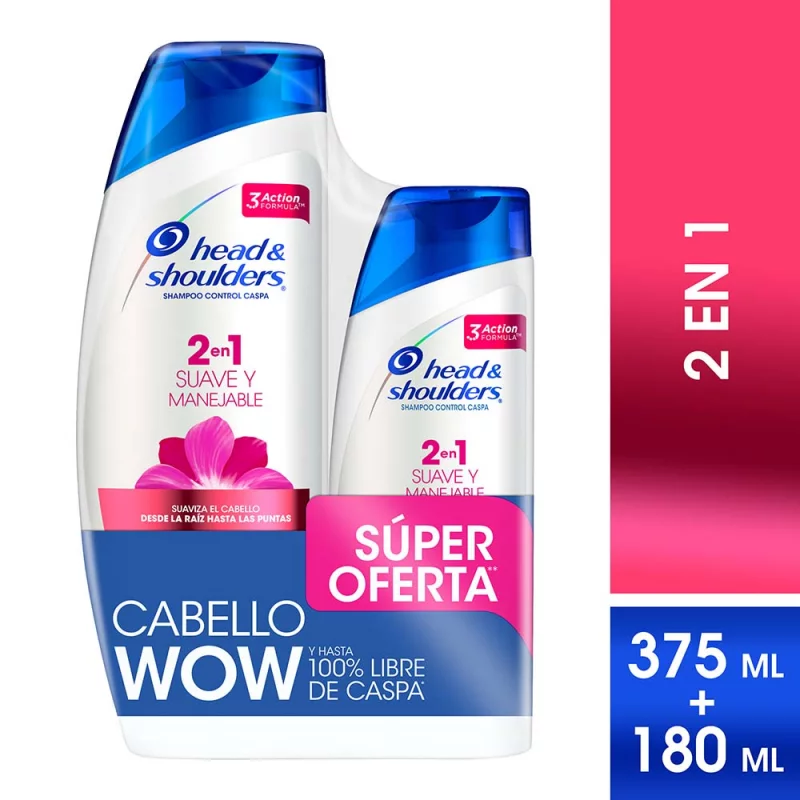 Shampoo H&S 375+180 ml Suave Y Manejable