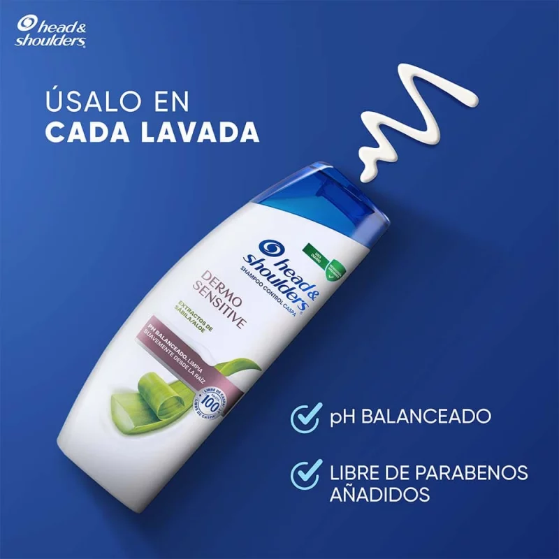 Shampoo H&S Crece Dermo Sensible x 180 ml