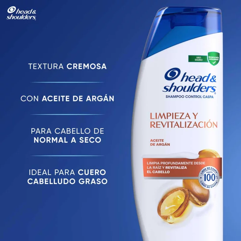 Shampoo Head & Shoulders Argán 375 ml