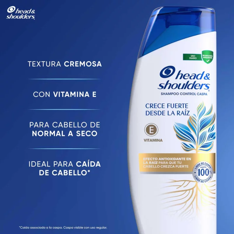 Shampoo Head & Shoulders Crece Raiz X375 ml
