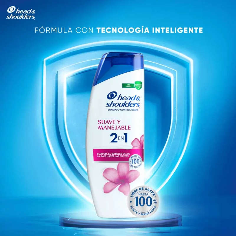 Shampoo Head And Shoulders 2 En 1 Suave Y Manejable x 650 ml