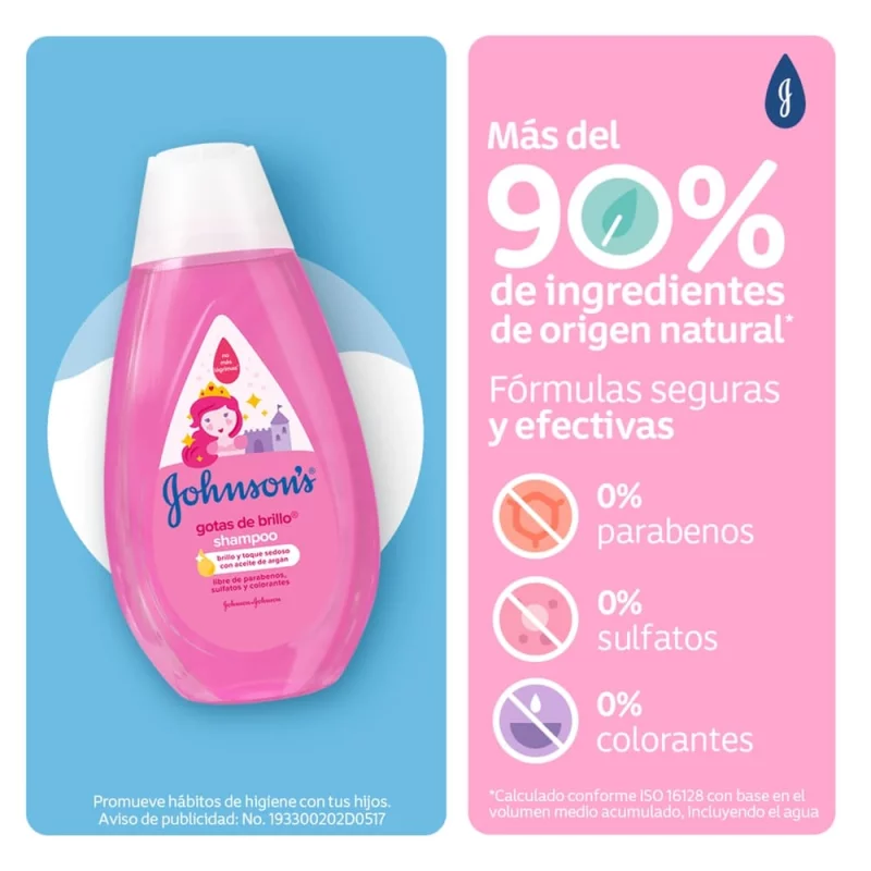 Shampoo Johnson Baby 750 ml - Gotas Brillo