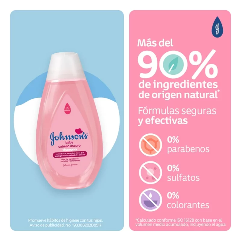 Shampoo Johnson Baby Cabello Oscuro 400 ml
