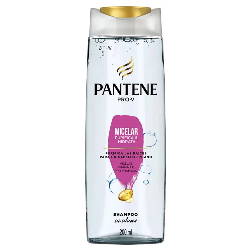 Shampoo Pantene 200 ml Micelar Purifica Hidrata