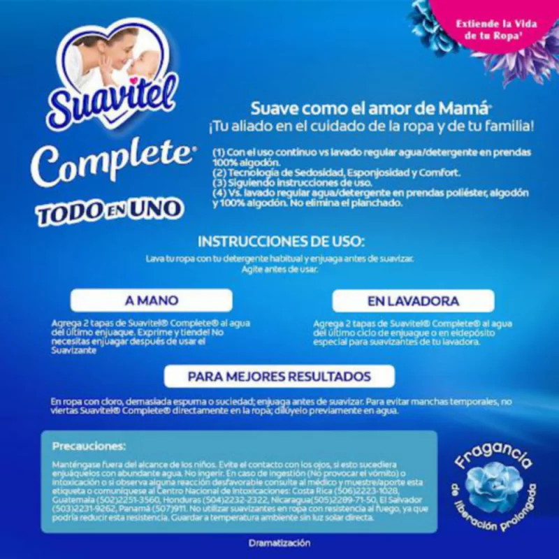 Suavitel Complete Fresca Primavera Fragancia Prolong x 1300 ml