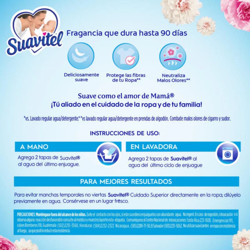 Suavizante Suavitel Cuidado Superior Fresca Primavera 430 ml