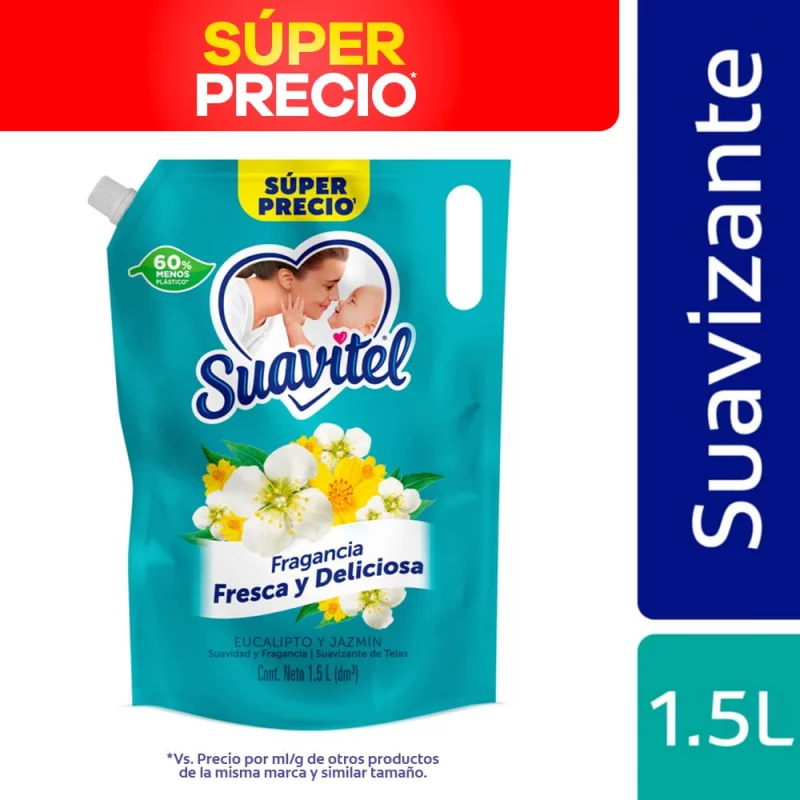 Suavizante Suavitel Eucalipto y Jazmín 1.5 L