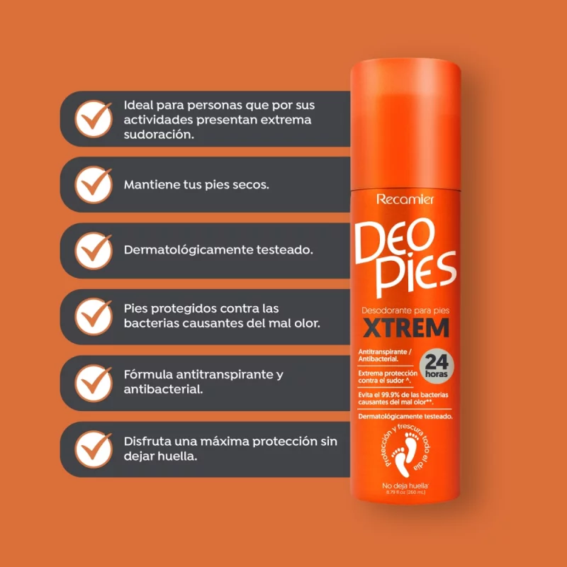 Talco Deo Pies Xtreme 260 ml