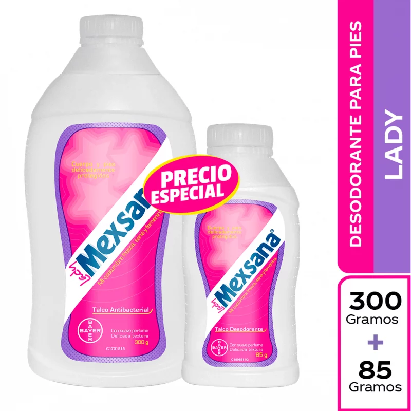 Talco Mexsana Lady 300 g + 85 g Precio Especial