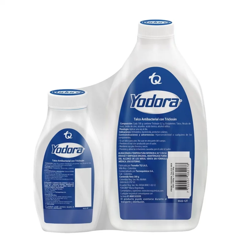 Talco Yodora 300 g + 90 g Precio Especial 390 g