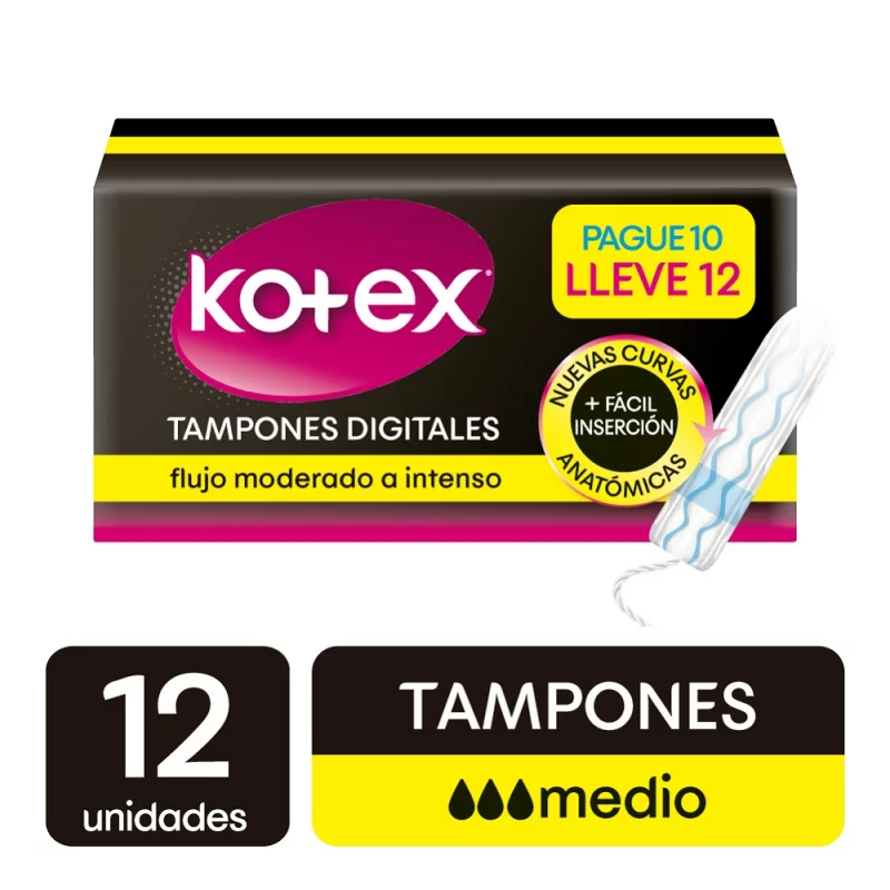 Tampon Kotex Digital Medio 12 und