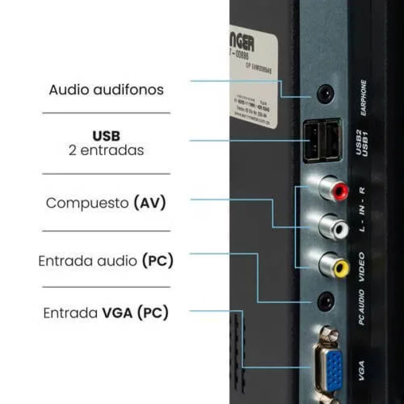 Televisor Challenger 32 Pulgadas Basico LED 32H2 