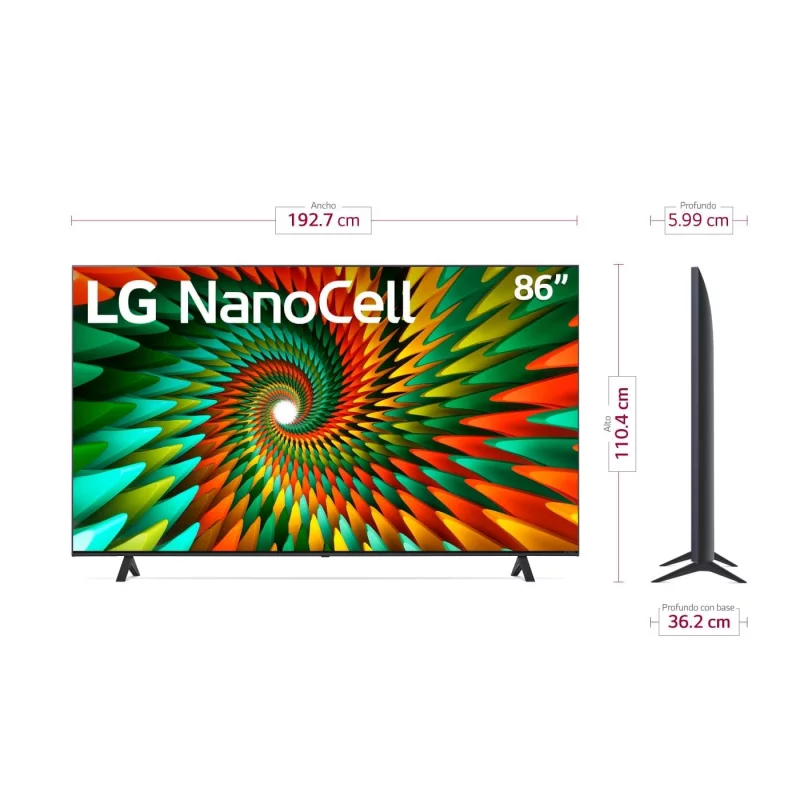 Televisor LG 86" Nanocell 4K IA Smart 86NANO77SRA