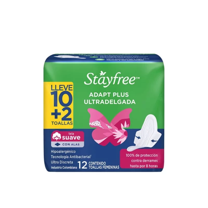 Toalla Stayfree Plus Ultradelgada 12 und