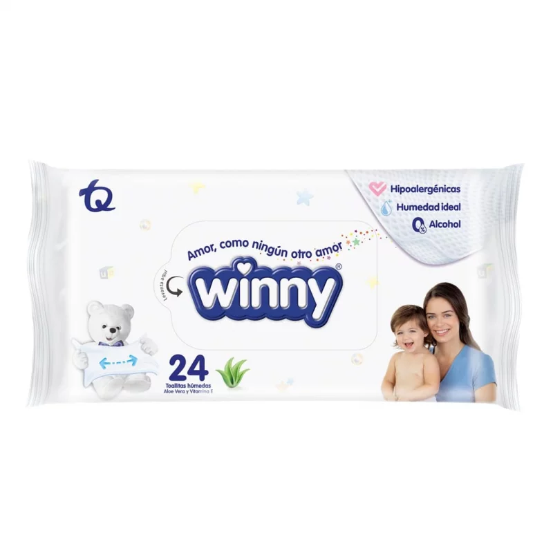 Toallitas Winny Aloe + Vitamina E - 24 und