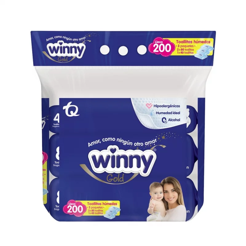Toallitas Winny Avena 2 x 80 und + 1 x 40 und 200 und
