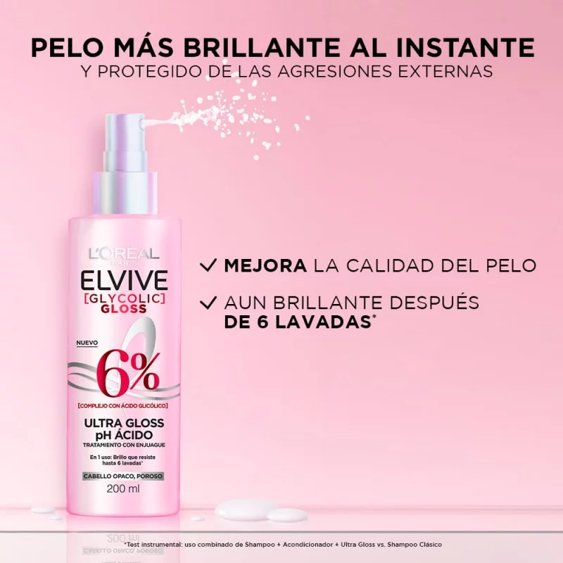 Tratamiento Elvive Ultra Gloss Glycolic x 200 ml
