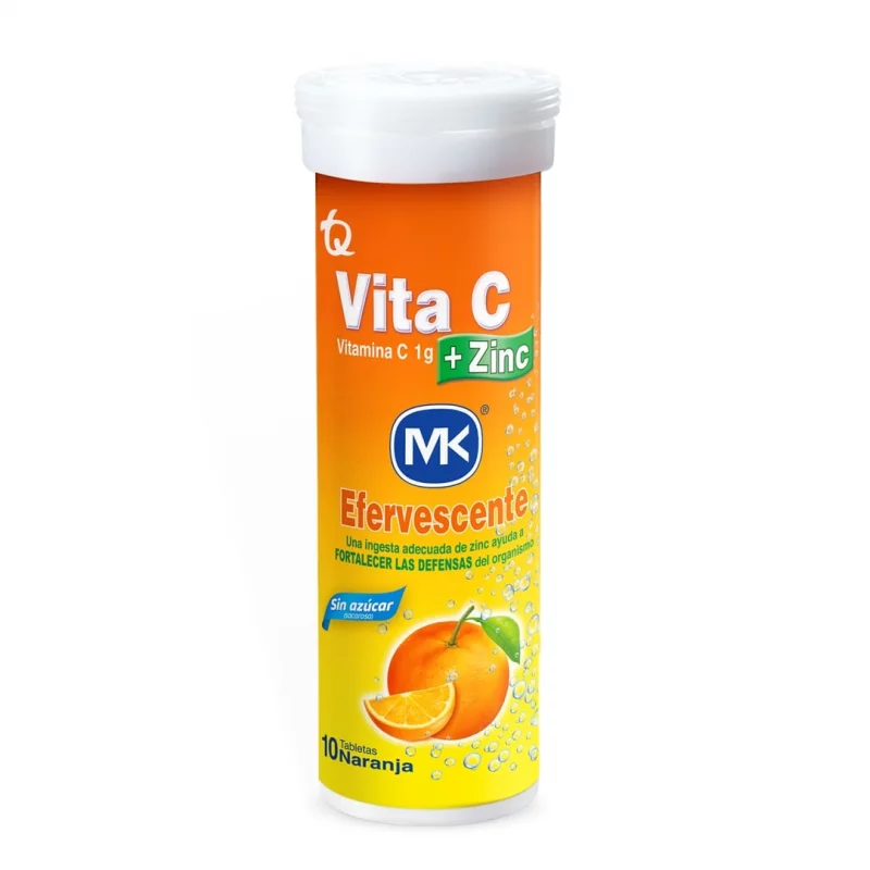 Vitamina C+Zinc Mk Eferv x 10 und Naranja