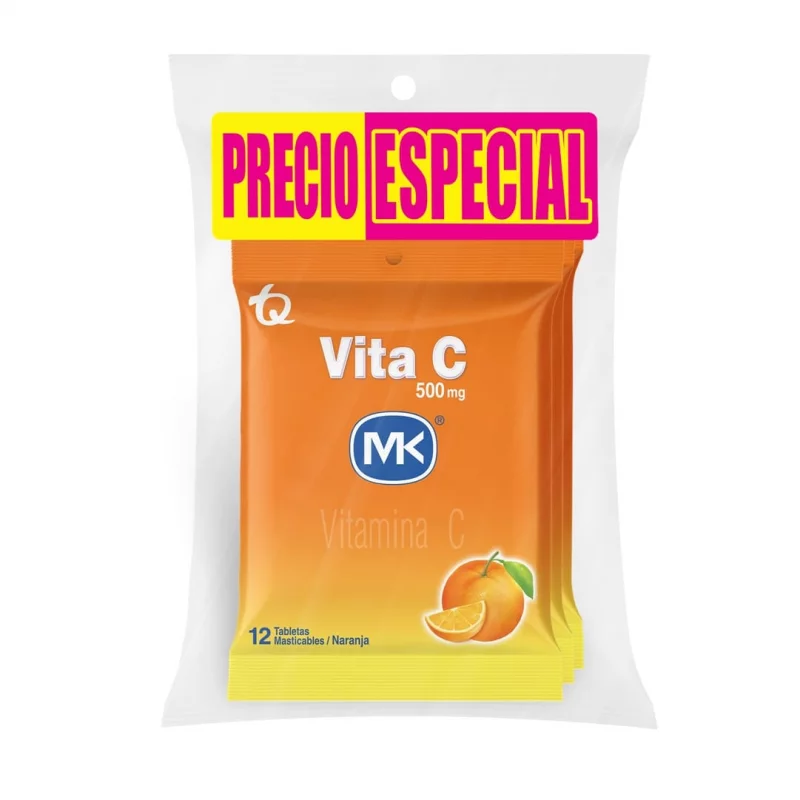 Vitamina C Mk Masticable 3 x 12 und Naranja Precio Especial