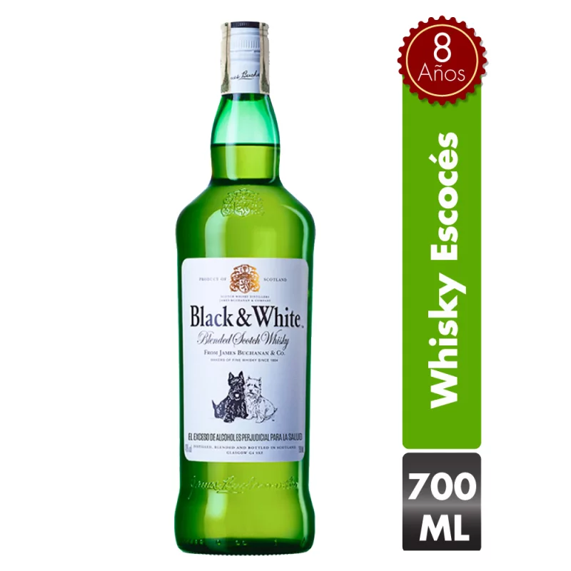 Whisky Black & White 8 Años 700 ml