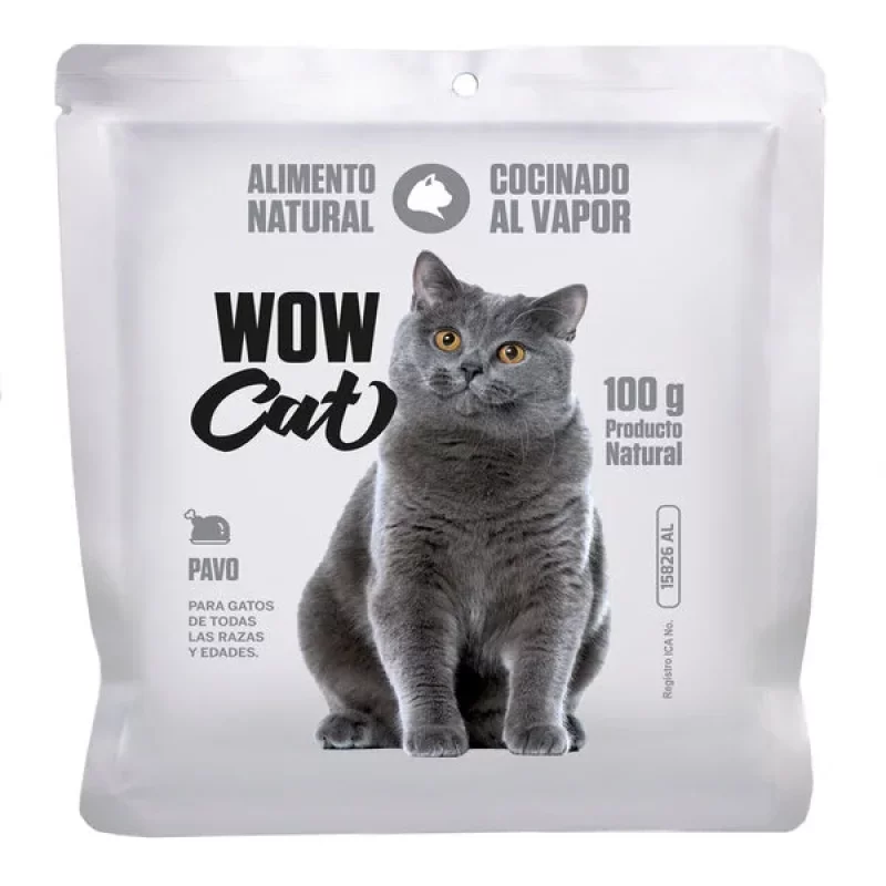 Wow Cat Alimento Cocinado Dieta Pavo x 100 g