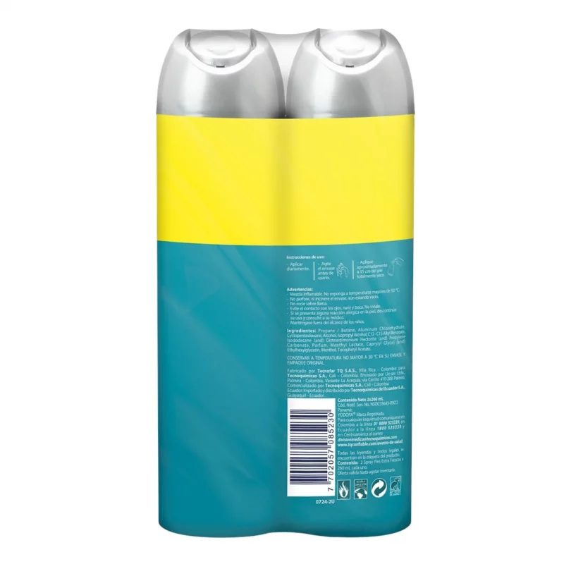 Yodora Spray Extra Control Sudor 2X 260 ml Precio Especial