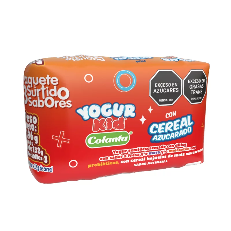 Yogur Kid Colanta Con Cereal Azucarado 3 und x 132 g